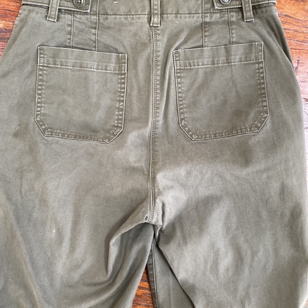 Cropped, olive chinos from Talbots, size 8 - Picture 3 of 5